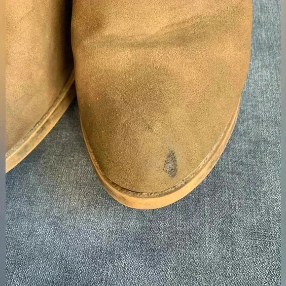 Woman’s New@titude Brown Suede Strappy Block Heel Ankle Zip Booties Size 9.5 - Picture 3 of 11